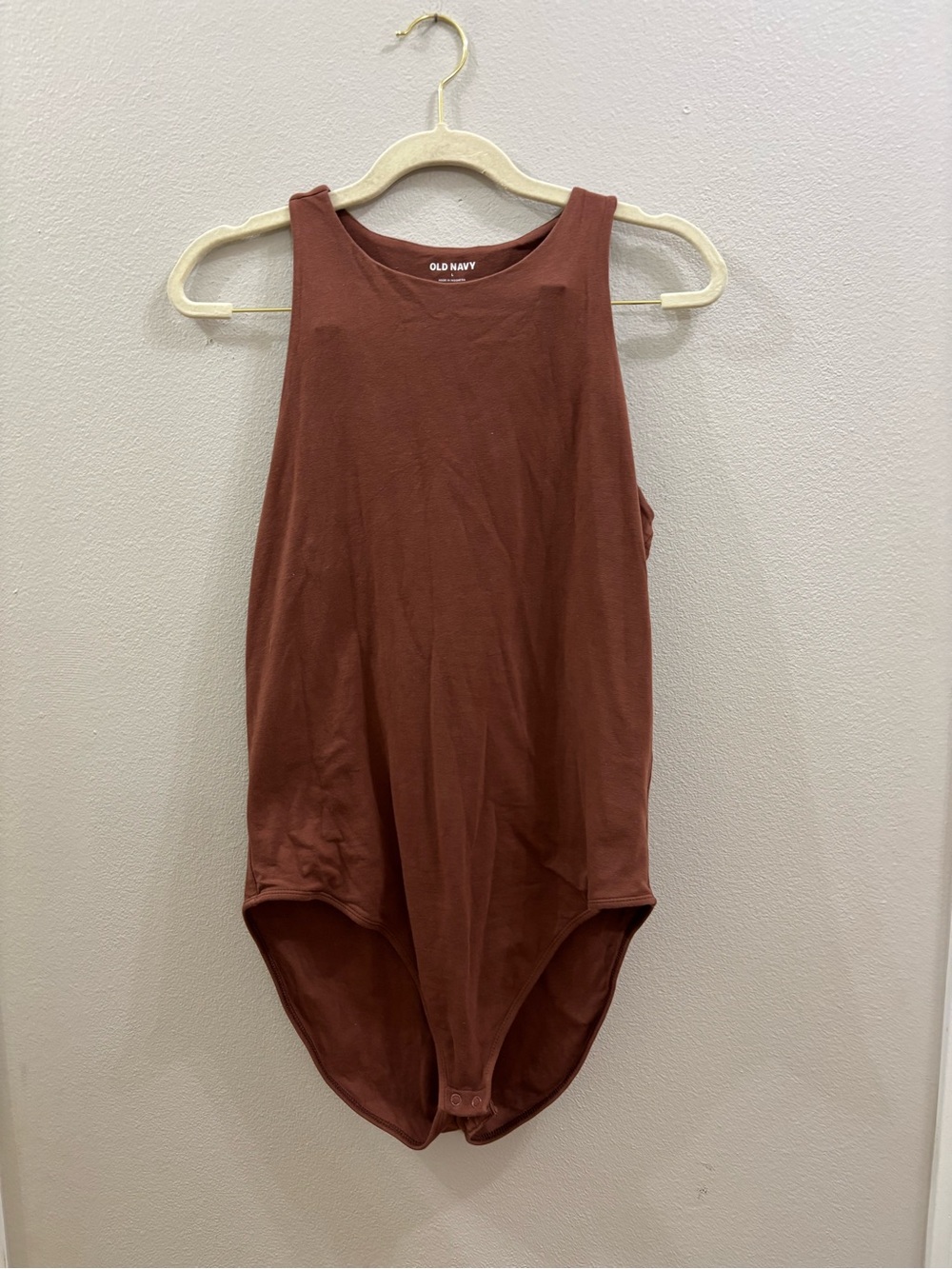 Old Navy Women's Rust Brown Sleeveless Bodysuit